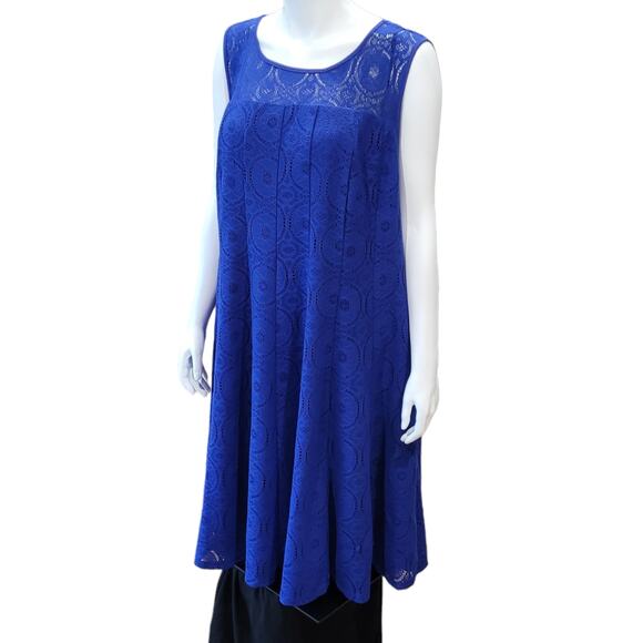 NWT Rabbit Rabbit Rabbit Royal Blue Lace Maxi Dress 22W Modest Formal Churchwear - Picture 5 of 11